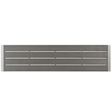 Modway Shore Aluminum Outdoor Patio Bench in Silver Gray Modway