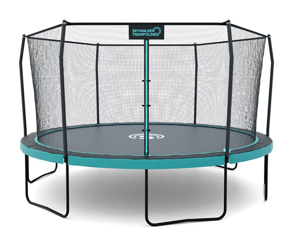 SKYWALKER TRAMPOLINES 12 FT Round Trampoline with Safety Enclosure Net, Outdoor Trampoline, ASTM Approved Skywalker Trampolines