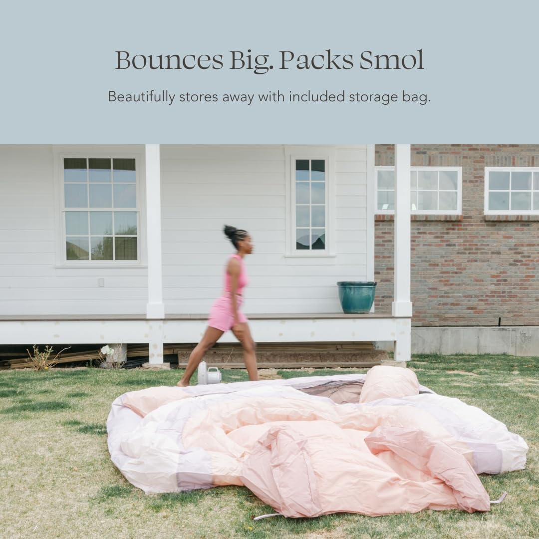 Pink Rainbow Bounce House 8x8 PLAYSMOL