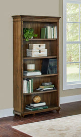Martin Furniture Traditional Wood Open, Office Shelving, Storage Cabinet, Fully Assembled, Brown Bookcase Martin Furniture