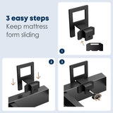SUYAUU Non Slip Mattress Gaskets, Mattress Holder in Place Gripper for Metal Bed Frame, Keep Mattress from Sliding Gripper, Adjustable, 6 PCS, Black SUYAUU