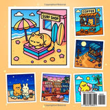 Cozy Beach: Coloring Book for Adults and Teens Featuring Cute Beach Designs For Relaxation (Comfy Cozy Coloring Books) WoodArtSupply