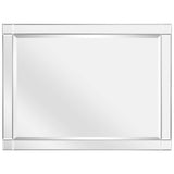 Empire Art Direct MOM-20025C-3040 Modern Squared Corner Rectangle Wall Mirror for Vanity & Bathroom Solid Wood Frame, 1"-Beveled Center, Ready to Hang, 30" x 40", Clear Empire Art Direct