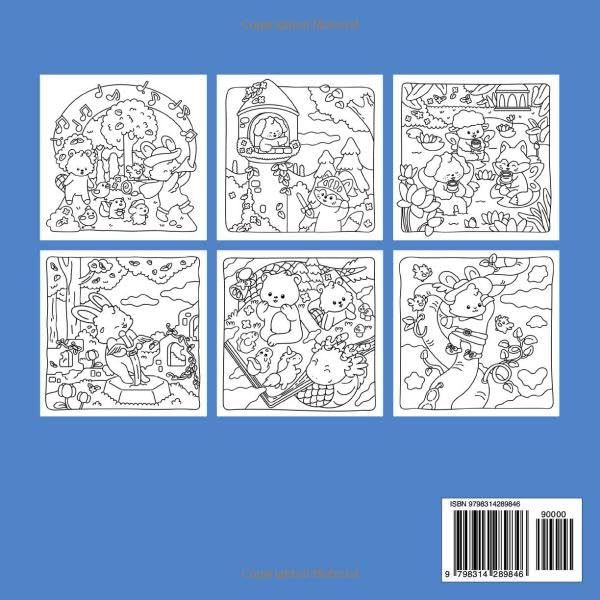 Fluffy Tales: Fairy Vibes Coloring Book for Adults and Teens Featuring Cute and Fuzzy Animals in Magical Scenes for Relaxation (Fluffy Times Coloring) WoodArtSupply