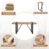 UELKS Dining Table Set for 8，9 Piece Dining Table Set，71'' Kitchen Table and Suede Nap Fabic Chairs Set of 8，for Kitchen Dining Room UELKS