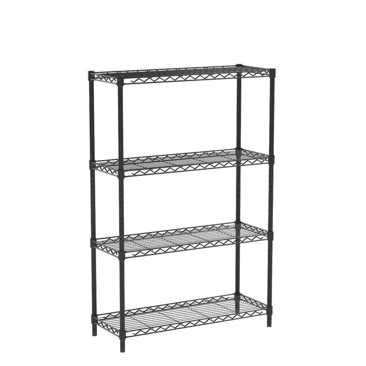 4 Tier Wire Shelving Rack Wire Shelving Unit, Metal Steel Shelves Adjustable Storage Organizer,1000 LBS Capacity, 54" H x 36" W x 14" D, Garage Shelving Rack for Office Kitchen Pantry Black Payhere