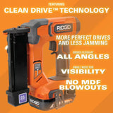 RIDGID 18V Cordless 23-Gauge 1-3/8 in. Headless Pin Nailer (Tool Only) R09898B RIDGID
