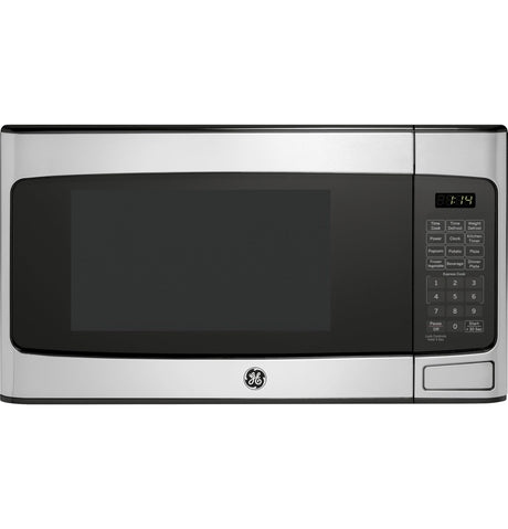 GE Countertop Microwave Oven, Compact 1.1 Cubic Ft., 950-watt Capacity, 6 Auto Cooking Settings, Child-Lock Technology, Kitchen Essentials for the Countertop, Dorm Room or Apartment, Stainless Steel GE