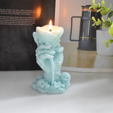 4 Inch Skull Rose Candle Resin Mold - Resin Casting Silicone Molds for Home Decor & Candle Making Wave Spiral Mold ESEDAGE