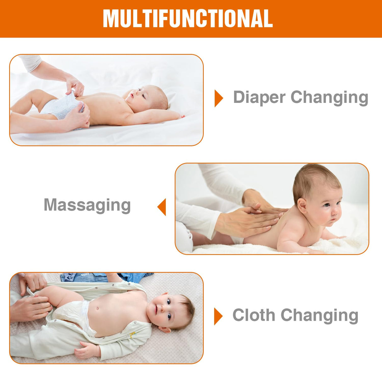 Timechee Changing Table Dresser, Baby Classic Nursery Dresser with 5 Drawers and 2 Shelves, Multi-Functional Baby Changing Table, Diaper Changing Station for Children's Room, White Timechee