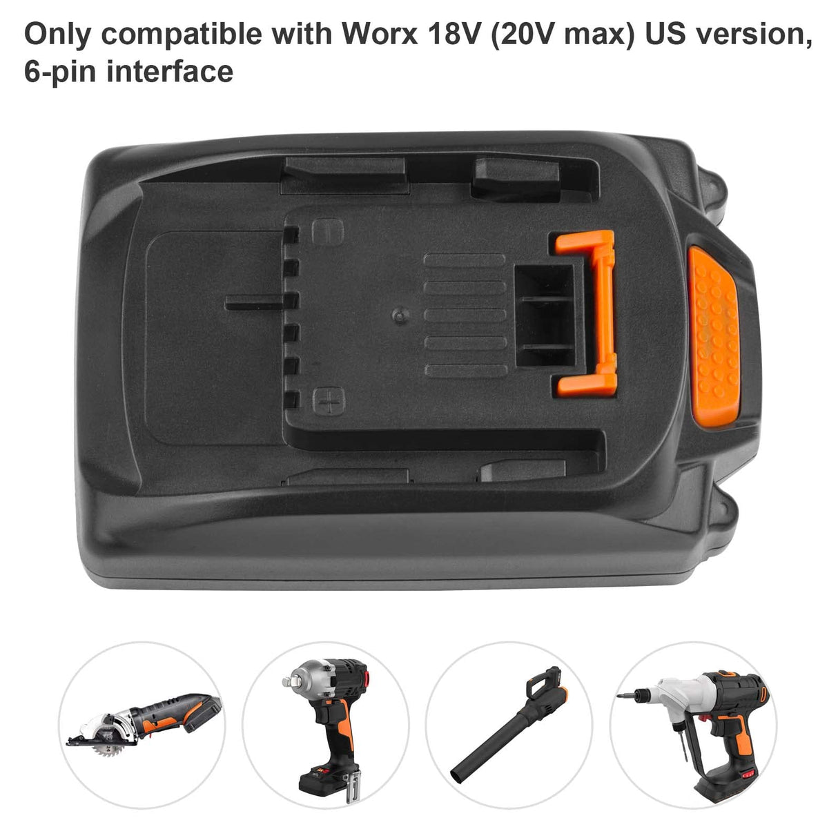 Futurebatt [2Pack] 20V 3000mAh High-Output Battery for Worx 20V Battery PowerShare Battery Model WA3520 WA3525 WA3575 WG151s WG155s WG251s WG255s WG540s WG545s WG890 WG891 Futurebatt