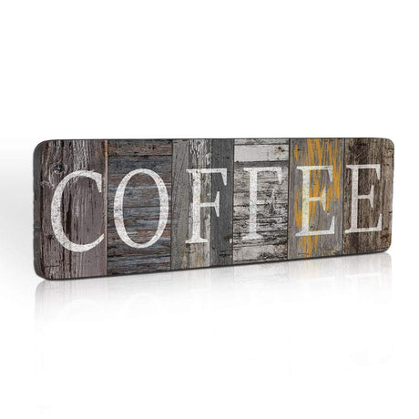 Rustic Coffee Sign Farmhouse Kitchen Decor Sign Printed Wall Hanging Coffee Bar Plaque for Home Office Coffee Counter Decor Vintage Wood Grain Coffee Station Signs by 16x5 inches TIANCENTRAL H