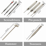 147 PCs Watch Repair Tool Kit Set Professional Spring Bar Tool Set Watch Link Pin Tool Back Opener Remover Watch Maintance Kits with Carrying Case & Hammer JDYYICZ