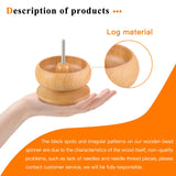 hobbyworker Upgrade Wooden Bead Spinner with 2 Pcs Big Needles,8000 Pcs Seed Beads and 1 Surprise Gift Pack for Jewelry Making Tools,Quickly Stringing Beads Tool, Manual Operated hobbyworker