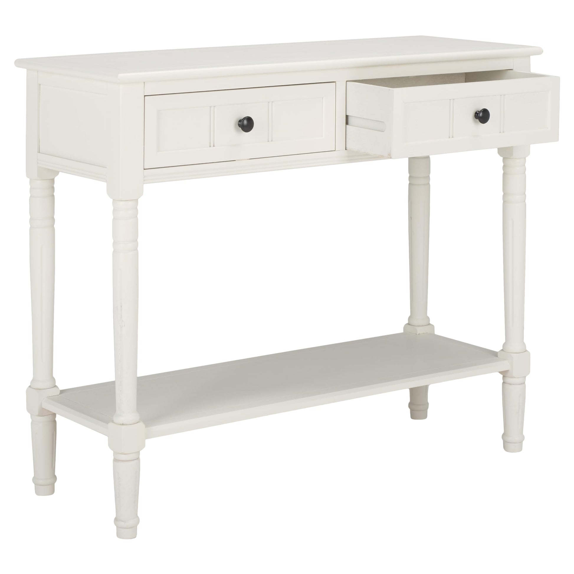 Safavieh American Homes Collection Samantha Distressed/Cream 2-Drawer Console Table - WoodArtSupply