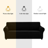 Joccun Stretch Couch Cover Slipcovers, 1-Piece Sofa Covers for 3 Cushion Couch Spandex Jacquard Washable Furniture Protector Cover for Living Room,Kids,Pets(Sofa,Black) Joccun