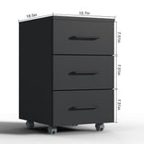 78" Modern Reception Desk with LED Lights & Mobile File Cabinet – Black Brown Office Front Desk Reception Counter with Drawers & Lock (Black & Brown, 78 * 24 * 43IN) YTElantivo