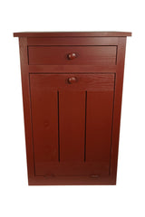 DutchCrafters 34" Solid Pine Wood Soft Close Tilt Out Trash Can Recycle Bin with Drawer, 9 Gallon/36 Quart - Amish Made in USA (Cranberry Red) DutchCrafters