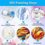 Artunion Framed Paint by Numbers Kit for Adults Beginners & Kids Ages 8-12,Blossom Flower Paint by Number with Frame, Floral Paint by Numbers Kit on Canvas 10 * 10 Inch Without Easel Artunion