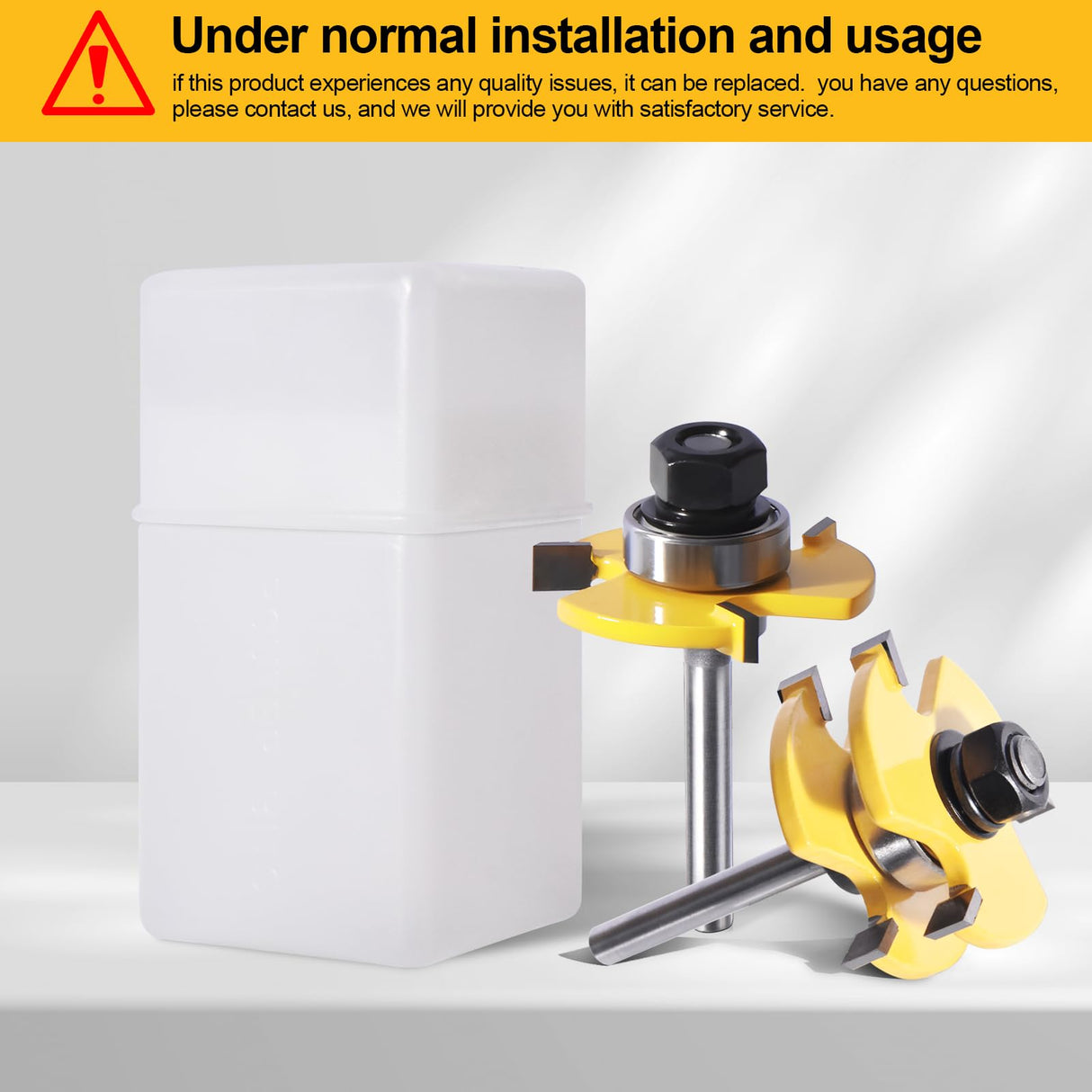 Tongue and Groove Router Bit Set of 2 Pieces,Router Bits 1/4 Shank,3 Teeth Adjustable T Shape Wood Milling Cutter,Router Bits,Lock Miter Router Bit,Shank Router Bit,Tongue and Groove Router Bit yqlbgprj