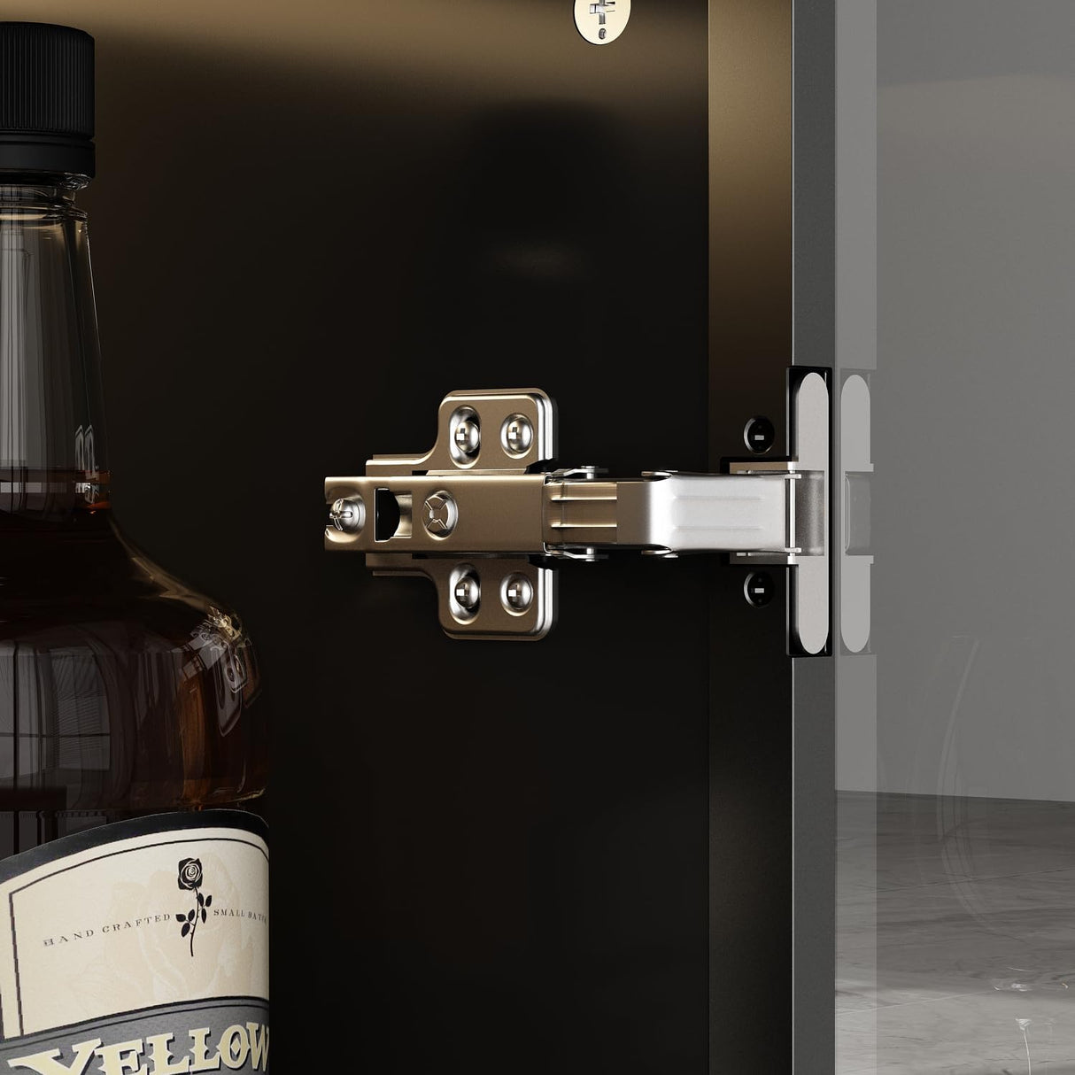 Homsee 5-Tier Black Bookcase with Glass Doors and LED Lighting for Stylish Storage Homsee