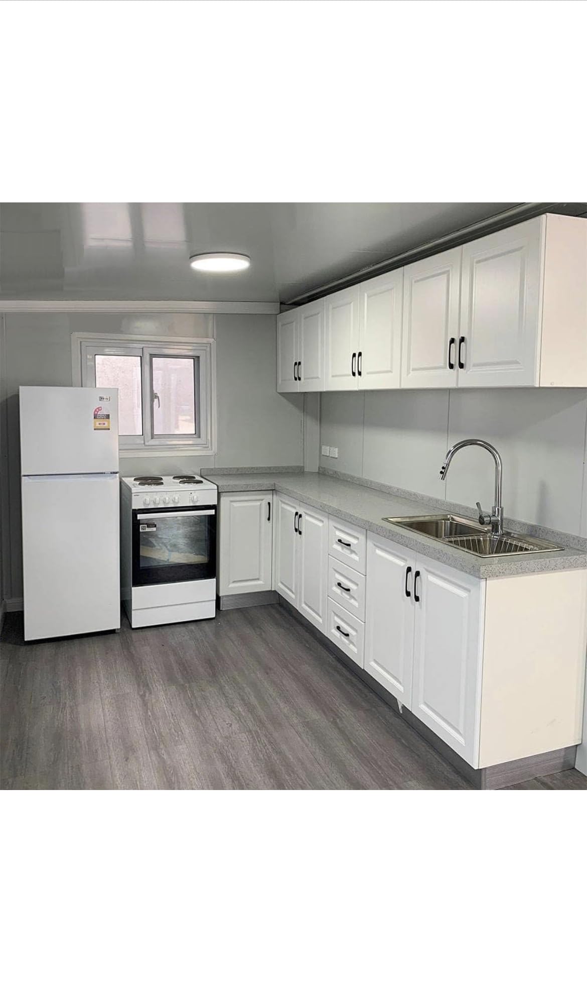 40FT Prefab House,Portable Container House to Live in with 3 Bedroom,1 Full Equiped Bathroom and Kitchen,Prefabricated Tiny House for Living,Foldable Mobile Home, Office, AirBNB - WoodArtSupply