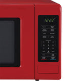 Magic Chef 0.9 Cubic Feet 900 Watt Small Stainless Countertop Microwave Oven for Compact Spaces w/ 6 Pre Programmed Cooking Modes, Red Magic Chef