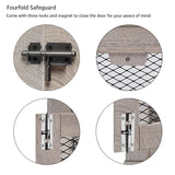 unipaws Large Dog Crate Furniture, Wooden Dog Kennel for Large Breed, Indoor Decorative Wood Dog Cage, Inside Side End Table Crate with Tray and Dog Bed, Dog Enclosure, for Dogs Up to 70 lbs unipaws