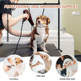 HIDOG H-Shape Dog Grooming Arm with Clamp, Pet Grooming Table Arm with 3 Loop Noose, 33" Height Adjustable and 38" - 50" Width Adjustable for Small/Medium/Large Dogs HIDOG