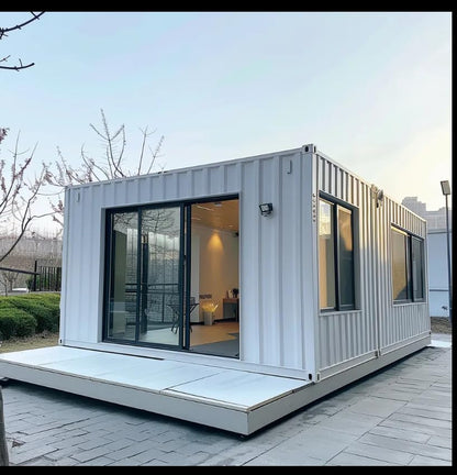 Quick.Simple.Easy SEQ Tiny Prefab Luxury Home to Live in_Container Movable House with 1 Bathroom, 1 Bedroom & 1 Kitchen.Modular Guest House – 20 FT by 30ft Free Airconditioner