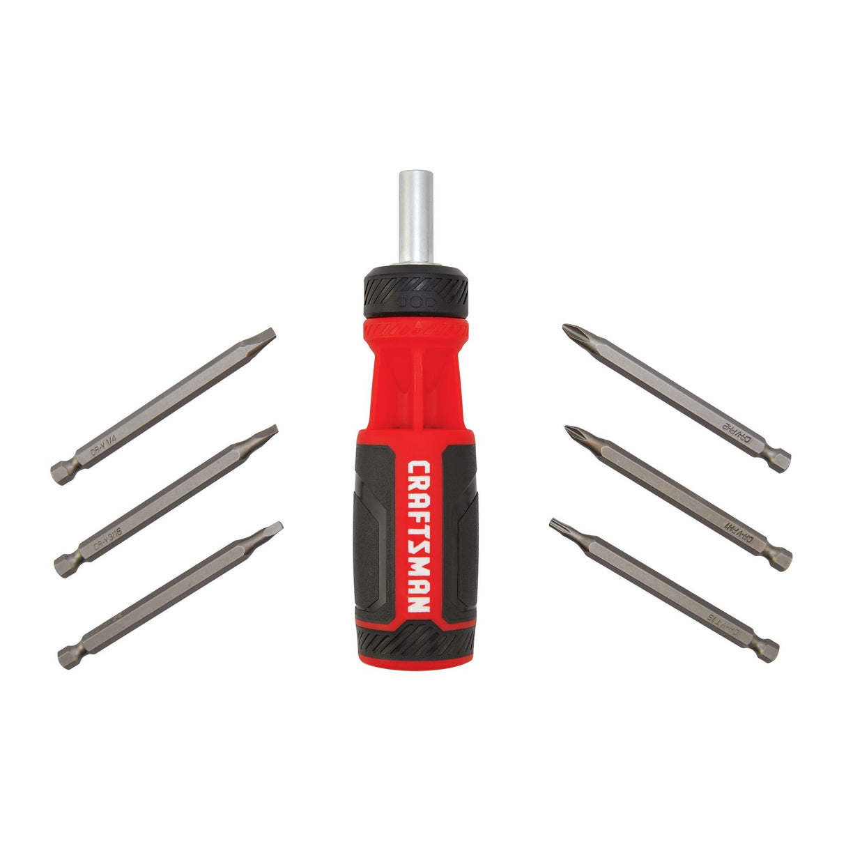CRAFTSMAN Ratcheting Screwdriver, Push-n-Pick Set, 7 Piece (CMHT68131) CRAFTSMAN