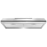 COSMO COS-5MU30 30 in. Delta Collection Ducted Under Cabinet Range Hood, Button Controls, Reusable Filters, LED Lights, Stainless Steel COSMO