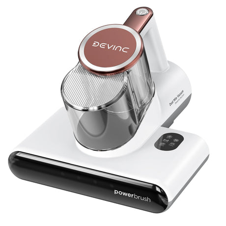 DEVINC Mattress Vacuum Cleaner, 16 KPa Bed Vacuum Cleaner with 253.7nm UV-C Light, HEPA Filter & Heating Tech, Handheld Vacuums for Bed, Sofa, Couch, Crib, Fabric Surfaces(Corded) DEVINC