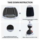 Leedor Screen House Tent for 4-8 Person, Instant Setup Mesh Net Outdoor Gazebo Sun Shade Dome Tent Pop Up Canopy with Carry Bag for Camping, Patio, Backyard, Lawn, Garden, Deck, 10 x 10 FT LEEDOR