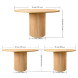 SIMTONAL Round Dining Table Modern Wood Kitchen Table 35'' Circular Tabletop for Leisure,35''L x 35''W x 29.9''H SIMTONAL