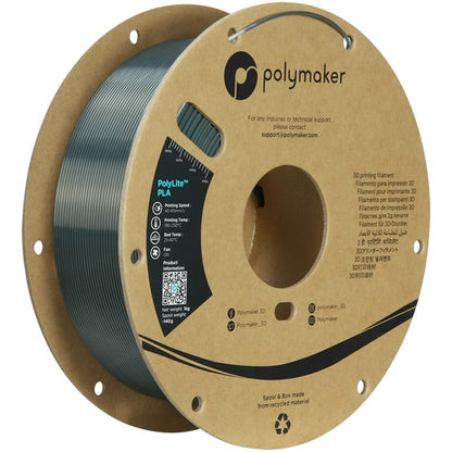 Polymaker Silk PLA Filament 1.75mm, Gunmetal Grey PLA 3D Printer Filament Silk 1kg - PolyLite 1.75mm PLA Filament Silk Gunmetal Grey Filament 1.75mm Shiny PLA 3D Filaments - WoodArtSupply