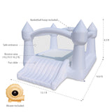 Bounceland Party Castle Daydreamer Cloud Bounce House, 16.4 ft L x 13.1 ft W x 9.3 ft H, Basketball Hoop, UL Strong Blower Included, Trendy Pastel Color, Fun Slide & Bounce Area, Castle Theme for Kids Bounceland