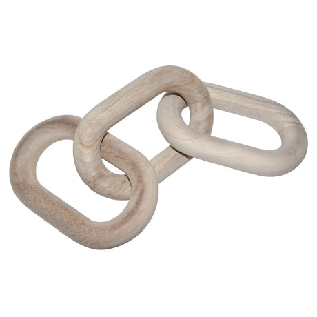 SCUBERT - 3 Link Wood Knot for Home Decoration,Wood Chain Link Decor,Decorations for Living Room, Rustic Farmhouse, Shelf,Coffee Table Decor SCUBERT
