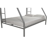 DHP Dusty Metal Bunk Bed with Secured Ladders, Twin/Full, Silver DHP