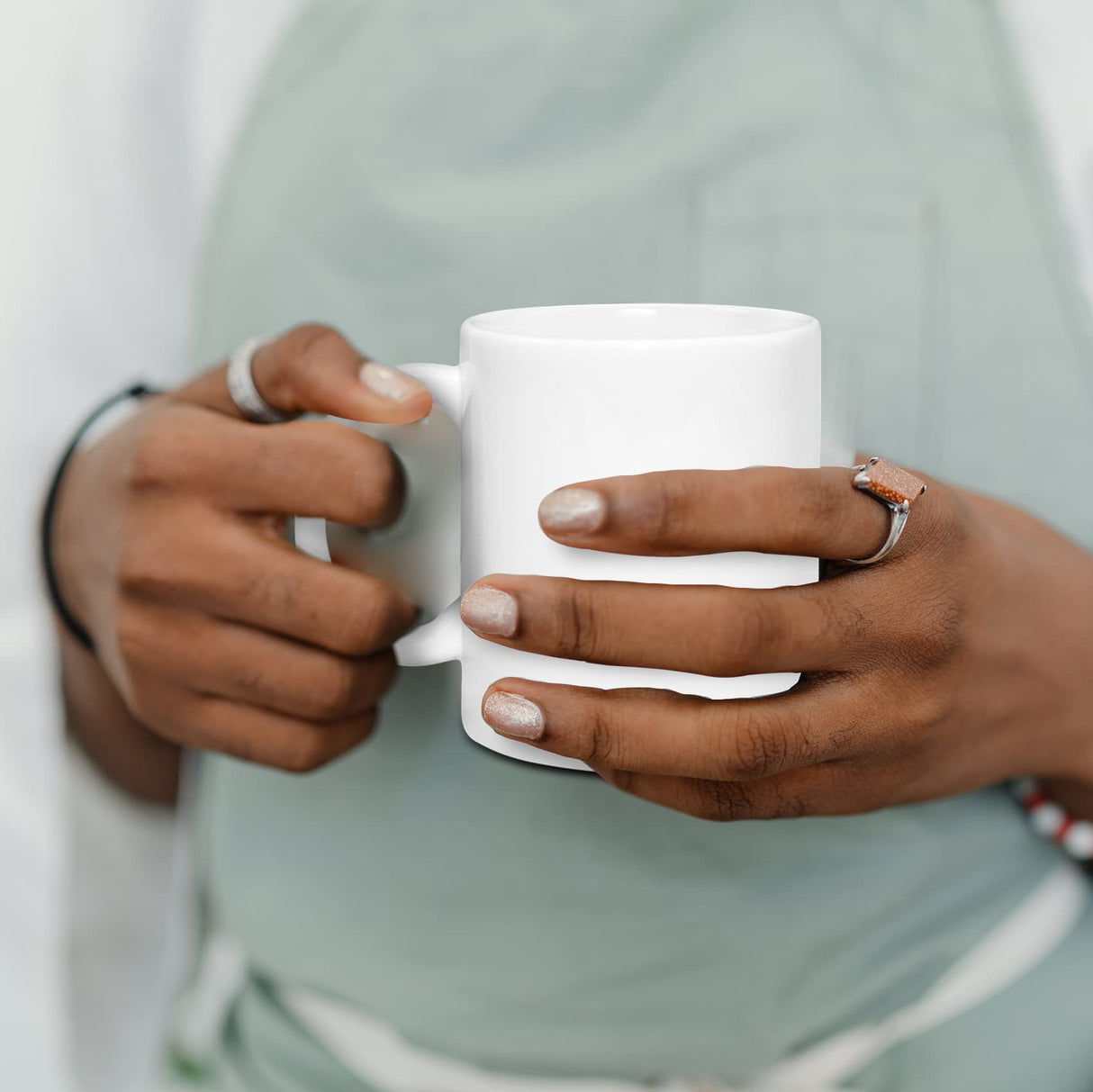 MR.R Set of 6 Sublimation Blanks Dishwasher White Ceramic Coffee Mugs 11oz Blank Ceramic Classic Drinking Cup Mug For Milk Tea Cola Water MR.R