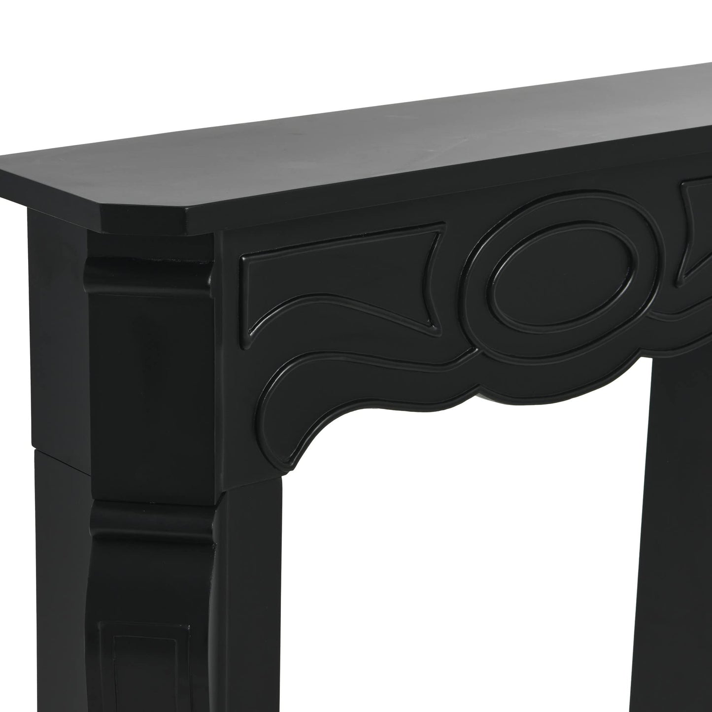 Creative Co-Op Victorian Fireplace Mantel, Black