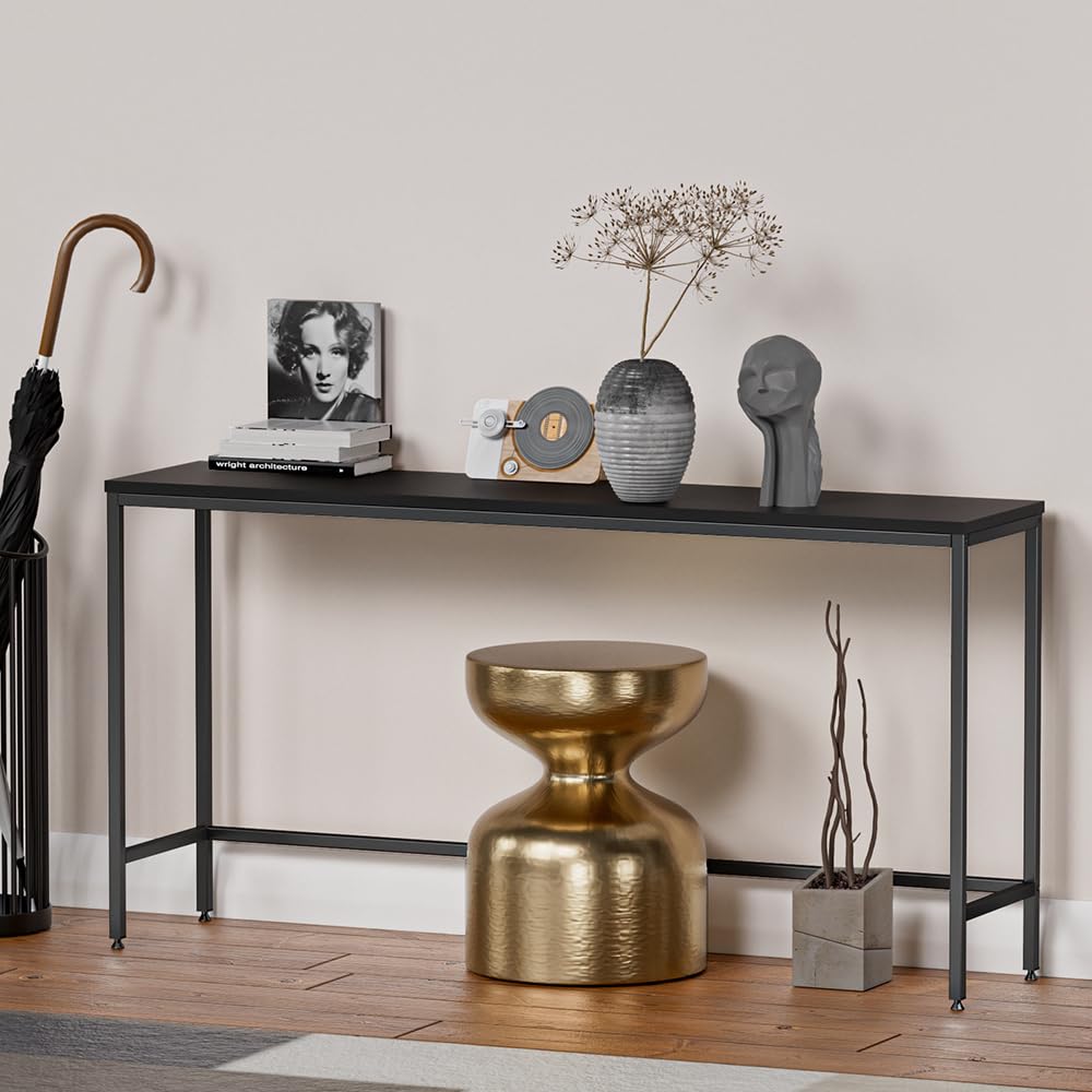 Asifom 55inch Narrow Console Table, Small Entryway Table, Thin Sofa Table, 55" Long Behind Couch Table, Coffee Side Table, Thin Tall Side Table for Hallway, Bedroom, Living Room, Foyer, Kitchen Asifom