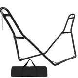 PioneerWorks Hammock Stand, Steel Hammock Frame Heavy Duty 550 LBS Capacity 2Person, Fits Hammocks 9 to 14 Ft, Portable Hammock Rack Adjustable Universal for Indoor Outdoor Backyard Camping Use PioneerWorks