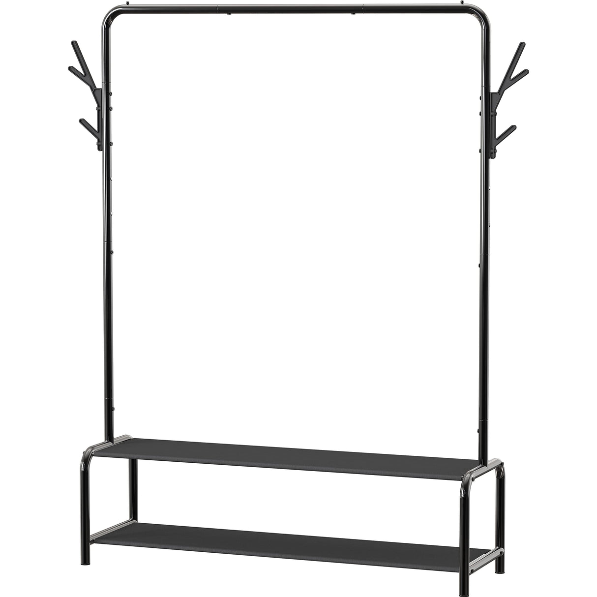 Simple Houseware Garment Rack with Storage Shelves and Coat/Hat Hanging Hooks Simple Houseware