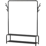 Simple Houseware Garment Rack with Storage Shelves and Coat/Hat Hanging Hooks Simple Houseware