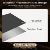 FLASHFORGE Adventurer 5M Series Smooth PEI Platform, Tool-Free Model Removal, Automatic Separation After Cooling, Glue-Free Printing for PLA and TPU Filament FLASHFORGE