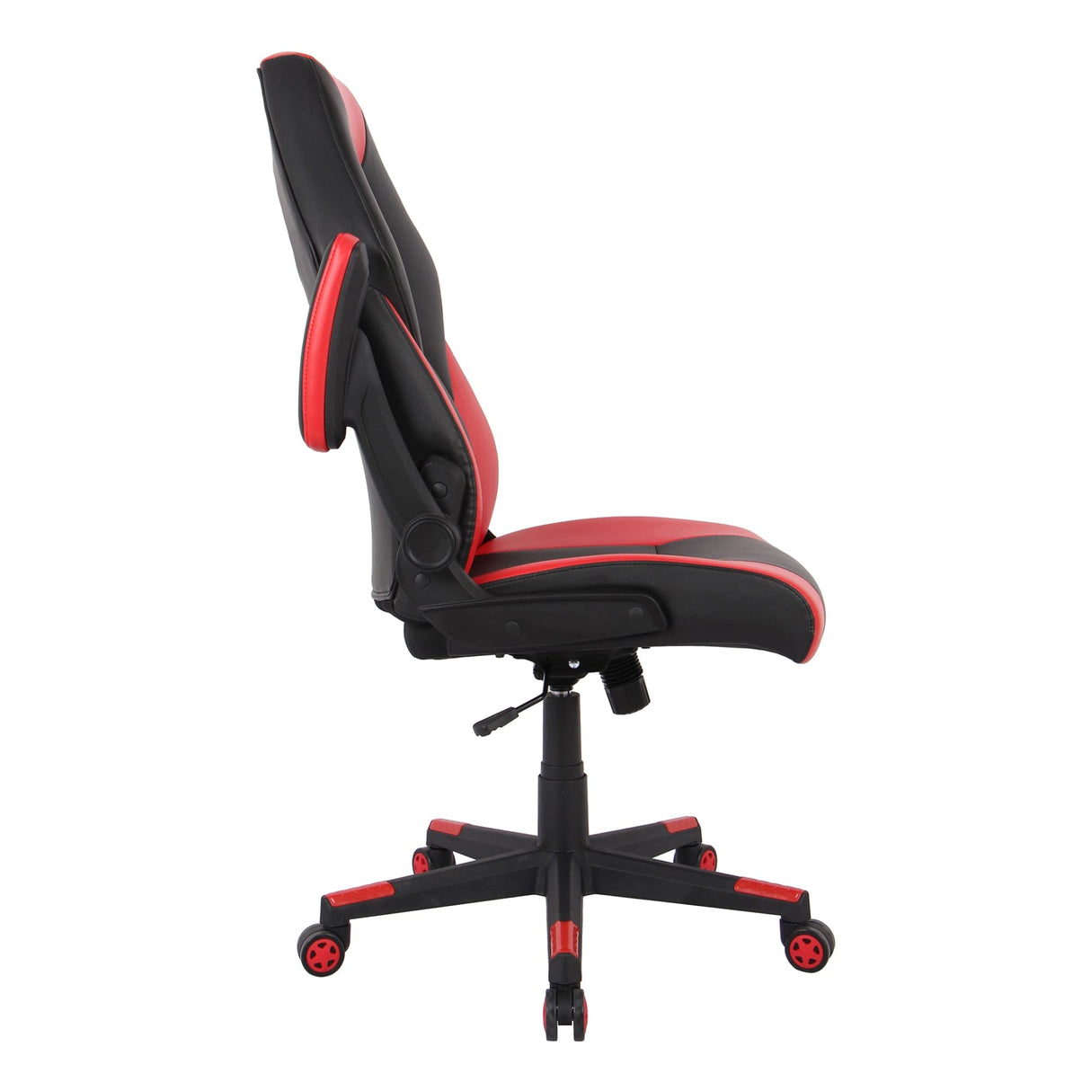 RS Gaming™ RGX Faux Leather High-Back Gaming Office Chair, Black/Red, BIFMA Compliant Realspace