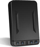 Gun Safe for Pistol, Quick Access Handgun Safe Firearm Lock Box,Gun Case for Home/Car/Travel - Keypad/Key Access,Silent Mode (PIN Code Version) LANGGER V