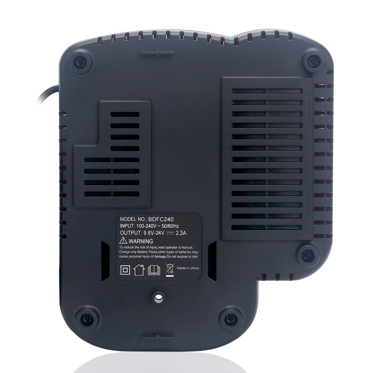 Biswaye 9.6V-18V-24V Battery Fast Charger BDFC240 Compatible with Black & Decker 18V 24V 14.4V 12V 9.6V Slide Battery HPB18-OPE HPB18 HPB14 HPB12 HPB96 244760-00 A1718 FS180BX FS18C Biswaye