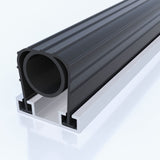 Ginchain U+O Ring Seals for Garage Doors, Universal Bottom Seals Rubber with Aluminum Track Retainer, Combination Weather Stripping Kit (16.5ft) Ginchain